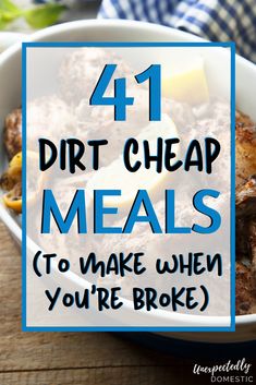 Dirt Cheap Meals, Cheap Meals To Make, Organize Life, Meals To Make, Cheap Easy Meals, Budget Meal Planning, Stuffed Pepper, Large Families