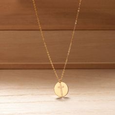 Ross-Simons - Italian 14kt Yellow Gold Cross Cutout Disc Necklace. 20". Subtly stylish and demure, this Italian-made necklace features a meaningful cross motif cut out of a 14kt yellow gold disc. Would make a lovely gift for a religious milestone. Springring clasp, 14kt yellow gold cross cutout disc necklace. Cross Cutout, Dainty Cross Necklace, Cross Choker Necklace, Rosary Style Necklace, Cross Necklace Sideways, Engraved Cross, Cross Choker, Circle Jewelry, Gold Circle Necklace