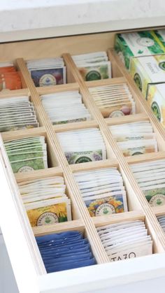 a drawer filled with lots of different types of money