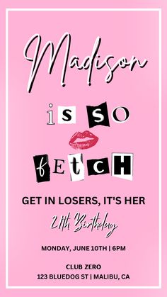 #mean_girls #mean_girls_inspired #mean_girls_invitation #mean_girls_party #birthday_invitation #birthday_party 18th Birthday Invitations Ideas, Birthday Invites Pink, Mean Girl Decorations, Who Should I Invite To My Birthday, Birthday Invitations Preppy, 23 Birthday Invitations, Baddie Birthday Invitations, Birthday Ideas For 11, Color Themes For Birthday Parties