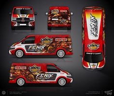 a van wrap design for an energy drink company