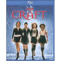 a movie poster for the craft featuring three girls in front of a lightning storm with their arms around each other