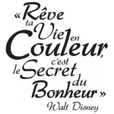 the words are written in black and white on a white background that says, reve la vie en couleur le secret du bonheurs