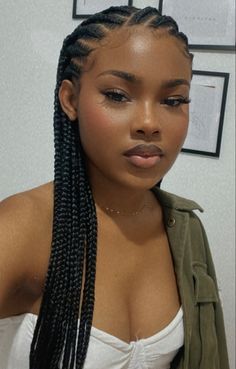 Slick Back Cornrow Braids, Non Braid Protective Styles, Waist Length Feed In Braids, Braids Easy Black Women, Stitch Braids Curly Ponytail, African Braids Short Hair, Cornrows Box Braids In The Back, Canrows Going Back Natural Hair, Cornrows To Braids