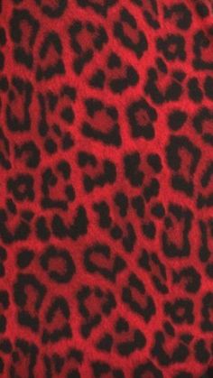 a red and black animal print fabric