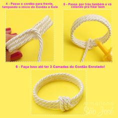 how to make a rope bracelet with instructions for beginners and advanced students in spanish