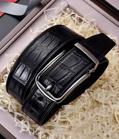 Classic Leather Belt Adjustable Dress Belt for Men