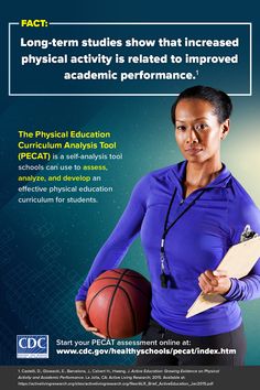 a woman holding a basketball in front of a blue background with the words, long - term studies show that increase physical activity is related to improve