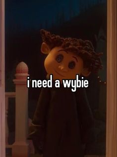 an orange stuffed animal is standing in front of a door with the words coraline on it