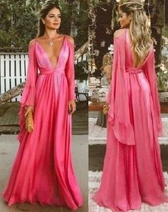 Chique Outfits, Long Sleeve Prom, Preppy Dresses, Vacation Dress, Prom Dresses Long With Sleeves, Prom Dresses With Sleeves, Vacation Dresses, Polyester Dress, Fancy Dresses