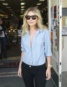 classic Ashley Olsen, Mary Kate Olsen, Rachel Bilson, Olsen Style, Jeans Trend, Cute Work Outfits, Camisa Jeans, Fashion And Beauty Tips, Coachella Outfit