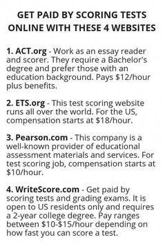 the text is in black and white, which reads get paid by scoring tests online with these