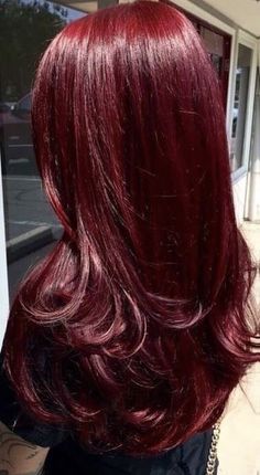 Wine Red Hair, Wine Hair Color, Cherry Red Hair, Pretty Hair Color