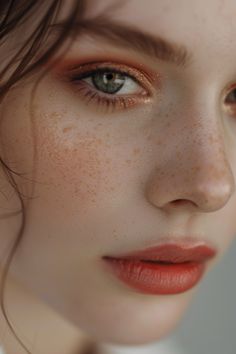 Eyeshadow Fair Skin, Red Hair Brown Eyes Makeup, Warm Spring Makeup Looks, Renn Faire Makeup, Subtle Red Eye Makeup, Leslie Core, Ren Faire Makeup, Pale Skin Eye Makeup, Wedding Makup