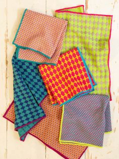 Woven Dish Cloth Napkins, Set of 6 - Multi-view 1 Couture, Colorful Kitchen Accessories, Cute Stockings, Cozy Gift, Table Cloths, Cute Kitchen, Kitchen Dishes, Colorful Table, Kitchen And Dining