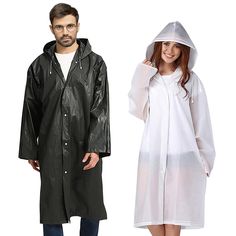 PRICES MAY VARY. Button closure Wipe with a damp towel and avoid exposure to the sun. 【Premium Material Raincoat】The rain ponchos for adults are made of thicked new eco-friendly EVA material, which is non-toxic, no odor, durable and tear-proof. The rain suits are quick-drying, reusable, 100% waterproof, sturdy, and breathable 【Durable & Portable Rain Jacket】The thickness of rain wear is 0.15mm, which is almost 50% thicker than most other translucent raincoats. The rain trench coat is durable and Survival Kits, Poncho With Hood, Rain Suits, Rain Trench Coat, Black Raincoat, Poncho Design, Weather Rain, Rain Suit, Rain Poncho