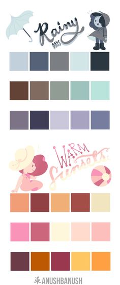 the color scheme for an art project