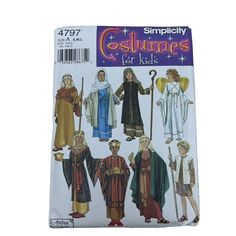 Simplicity Pattern 4797 Costumes For Kids Biblical Nativity Size S-L Uncut Sew Please See The Photos As They Are Considered Part Of The Item Description. All Photos Are Edited To Remove The Background Only! The Item Is As Pictured. Disney Fairies Costumes, Simplicity Patterns Costumes, Addams Family Costumes, Disney Princess Costumes, Character Dance, Halloween Sewing, Costume Sewing Patterns, Toddler Costumes, Halloween Boys