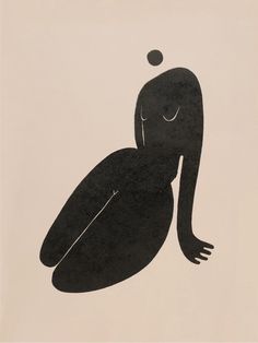 a black and white drawing of a woman's body with her head in the air