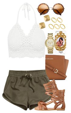 Untitled #1380 by power-beauty on Polyvore featuring polyvore, fashion, style, H&M, Nine West, MICHAEL Michael Kors, Michael Kors, Vince Camuto and ASOS Polyvore Summer Outfits, Summer Outfit Polyvore, Shorts Polyvore, Polyvore Summer, Outfit Polyvore, Moda Chic, Cute Summer Outfits