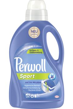 a bottle of perwoll sport anti - insect deterant on a white background