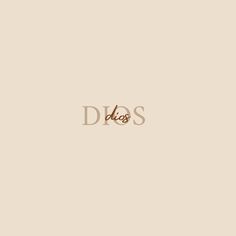 the word dhos written in brown ink on a beige background