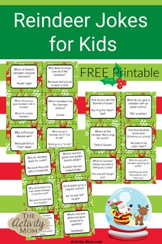 the reindeer jokes for kids printable christmas game