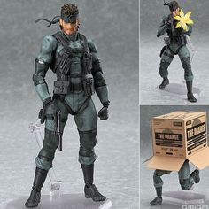 the action figure is holding a flower in one hand and an empty cardboard box on the other