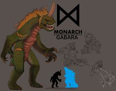 an image of a monster with the word monarch gabara on it's chest