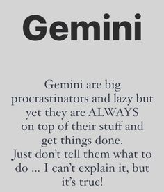 an advertisement with the words gemini and it's true meaning in black