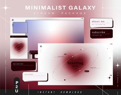 the minimalist galaxy stream package is designed to look like it could be used for video games