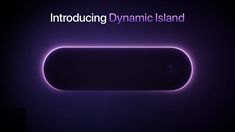 an apple logo with the words,'intoduging dynamic island'in front of it