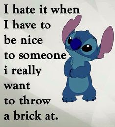 Stitch Disney Quotes, Stich Quotes, Minion Humour, Funny Quotes Wallpaper, Hee Man, Funny Day Quotes, Lilo And Stitch Quotes, Disney Quotes Funny