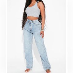 Nwt Fashion Nova Crossover Jeans, 90s Fit Size 1 Button And Zip Closure Back Pockets Flattering Outfits, Fashion Nova Outfits, White Dresses For Women, Fashion Nova Jeans, Curve Dresses, Shop Maxi Dresses, Black & White, Womens Loungewear, Rompers Women