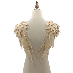 Embroidery Angel, Wing Cape, Angel Wing Dress, Wedding Dress Costume, Applique Sewing, Beautiful Bridal Dresses, Sewing Lace, Mode Costume, Angel Dress