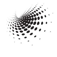 an abstract black and white image with dots
