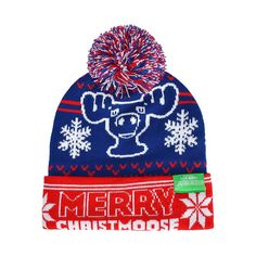 Give your accessories collection a festive refresh with this National Lampoon ugly sweater Merry Christmoose beanie, featuring a cute little pompom to add an extra touch of holiday cheer. Give your accessories collection a festive refresh with this National Lampoon ugly sweater Merry Christmoose beanie, featuring a cute little pompom to add an extra touch of holiday cheer. FEATURES Pompom accent National Lampoon design WARNING: This product may contain a chemical known by the state of California Merry Christmoose, National Lampoon, Pompom Beanie, New Nightmare, Men's Beanies, National Lampoons, Mens Beanie, Christmas Men, White Snowflake