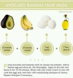 an info sheet with instructions on how to use avocado hair mask