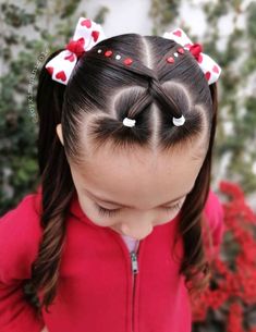 Balayage, Valentine’s Day Hairstyles Kids, Heart Hairstyle For Kids Easy, Valentines Hairstyles For Kids, Romantic Updos, Baby Girl Hairstyles Curly, Valentines Hairstyles, Valentine's Day Hairstyles, Cute Toddler Hairstyles