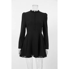 Black Round Neck Lace Hem Design A- Line Skirt - Les Femmes Félines Hem Design, Skirt Style, Line Skirt, Lace Hem, Neck Lace, Short Skirt, Single Piece, Dress Style
