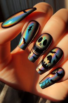 Decorating your nails for Halloween is a fun way to embrace the spooky season. This post contains 29 different Halloween nail designs you can create at home. Ideas, black, designs, art, cute, Disney, spooky, unique, simple, short, subtle, art, acrylic, almond, orange, easy Halloween Nails 2024, Beetlejuice Nails Acrylic, Voodoo Nails, Short Halloween Nail Designs, Cute Spooky Nails, Nails Cute Simple, Halloween Nails Cute, Trendy Halloween Nails, Short Halloween Nails