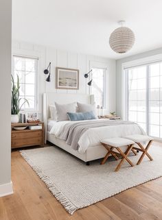 Coastal Lake House Bedroom