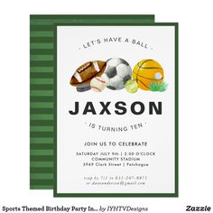 an image of a sports birthday party card