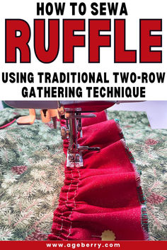 Sewing a ruffle with a sewing machine