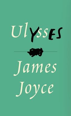 a book with the title ulyssess written in black and green on top of it