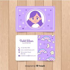 Illustration Business Cards, Cute Business Cards, Art Business Cards, Graphic Design Business Card, Desain Editorial, Packaging Ideas Business, Artist Business Cards