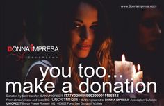 an ad for donna impresa's campaign, you too make a donation