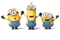 three minion characters with caption in spanish