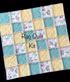 the rag quilt kit is ready to be sewn