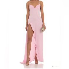 Nwt Pink Xs Lucy In The Sky Dress. Never Worn (Ordered The Wrong Size). Angeles, Los Angeles, Light Pink Formal Dresses, Sorority Formal Dress, Spring Formal Dresses, Lucy In The Sky Dress, Light Pink Prom Dress, Silk Prom Dress, Prom Dress Inspo